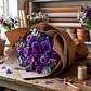 Papel Coreano 20u Arreglos Florales Regalos Doble Color 56X54 CM - Miniatura 17