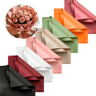 Papel Coreano 20 Pliegos Arreglos Florales Regalos Colores 56x54 Cm