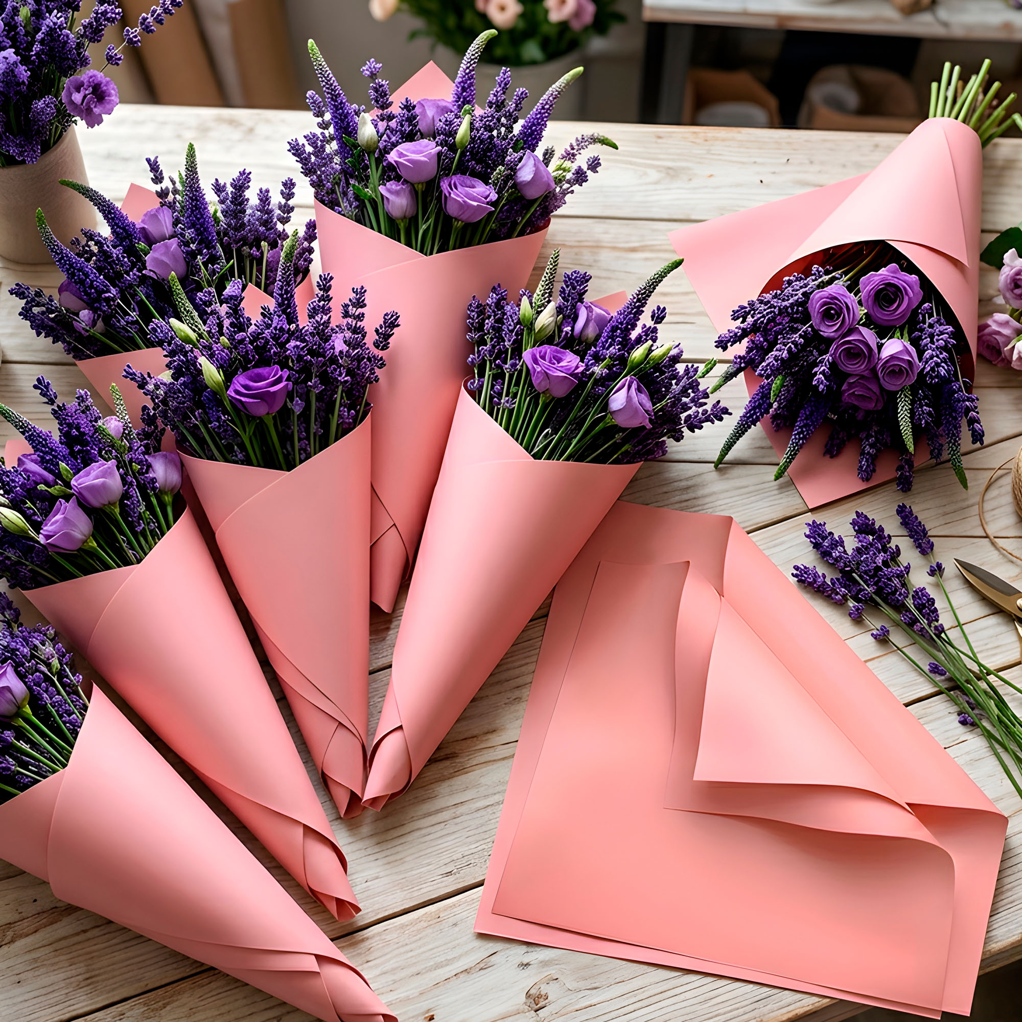 Papel Coreano 20 Pliegos Arreglos Florales Regalos Colores 56x54 Cm 18