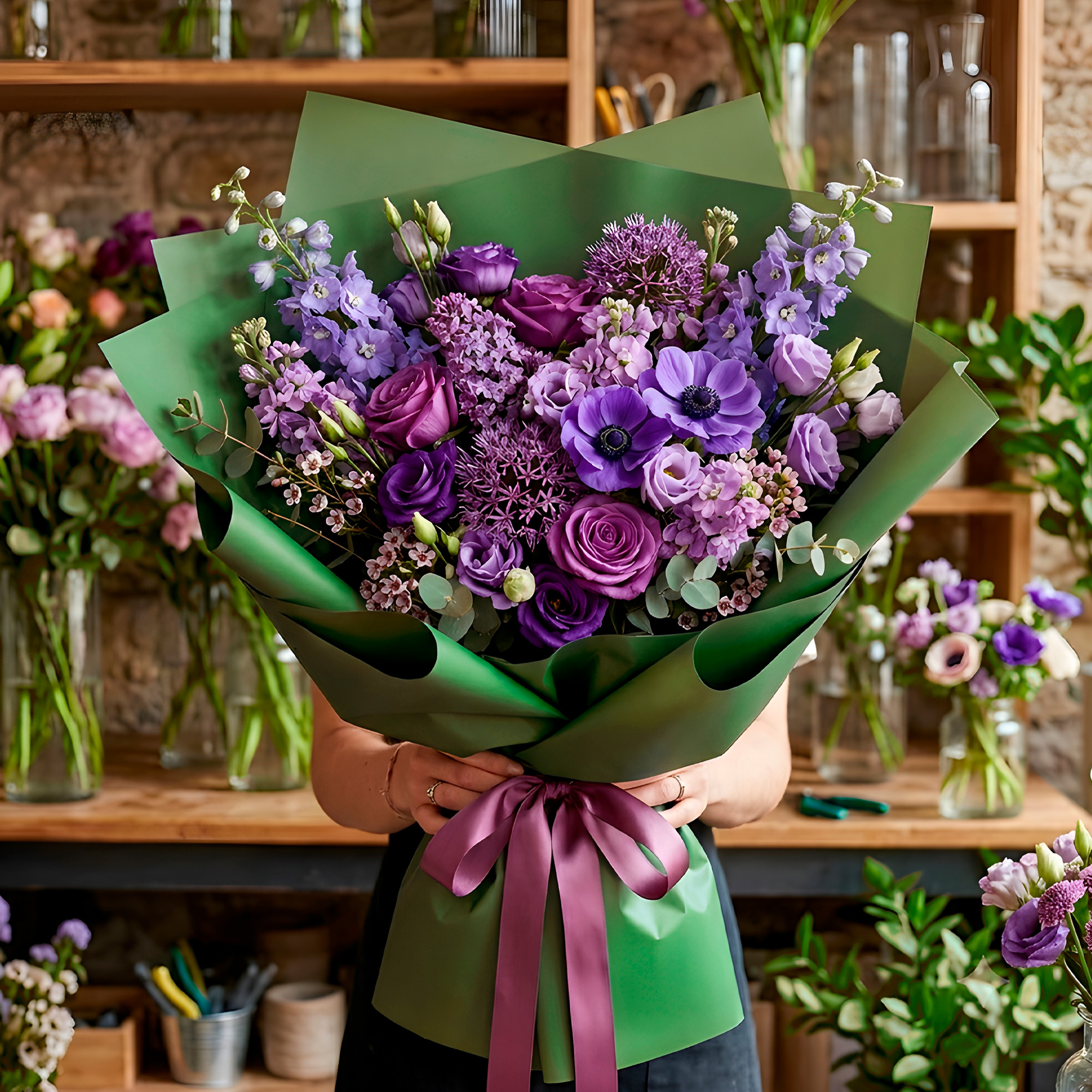 Papel Coreano 10 Pliegos Arreglos Florales Regalos Colores 58x58 Cm 3
