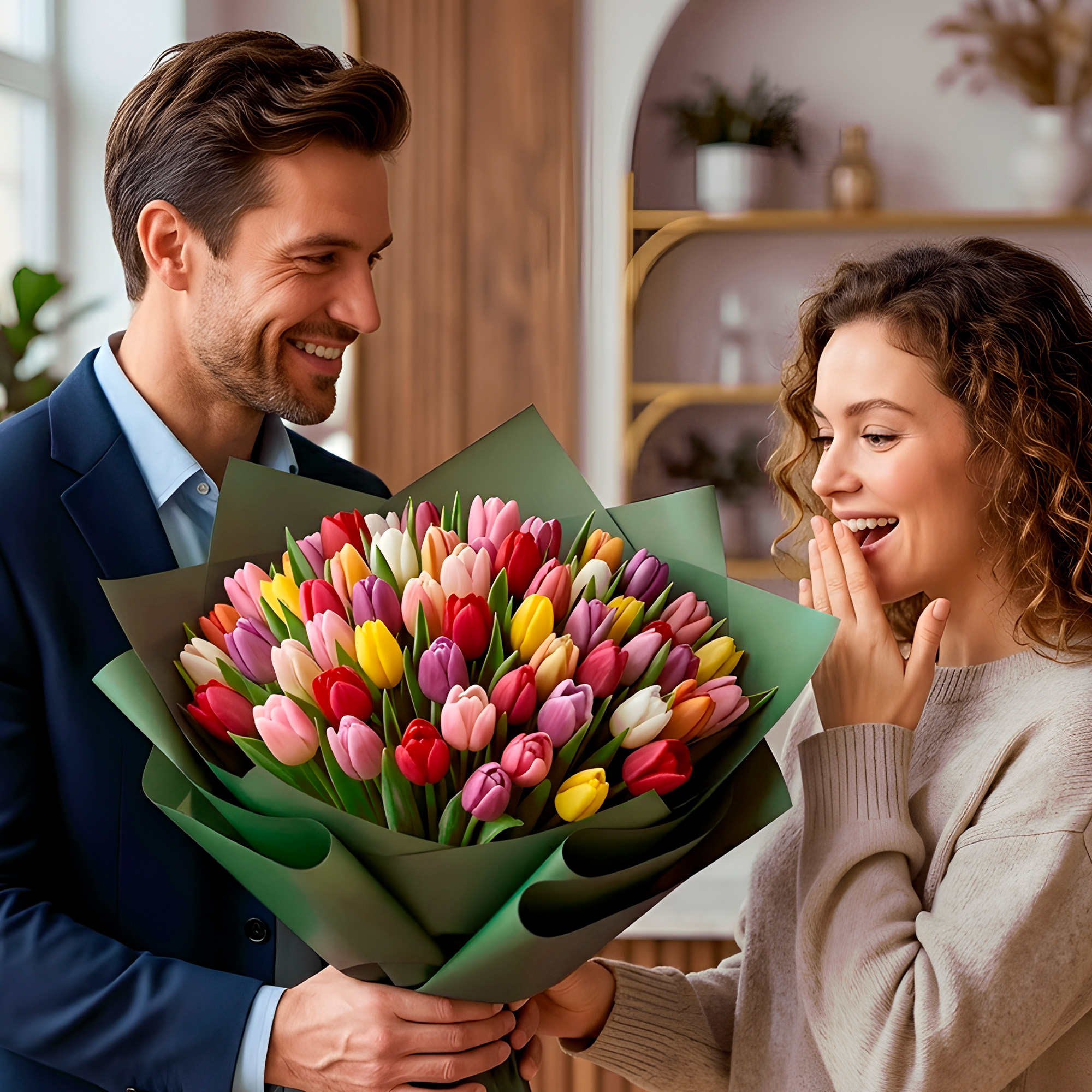 Papel Coreano 10 Pliegos Arreglos Florales Regalos Colores 58x58 Cm 5