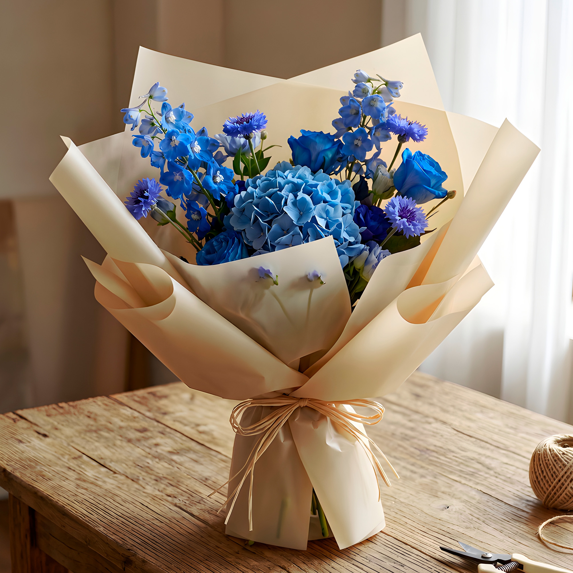 Papel Coreano Arreglos Florales Translúcido 20 pcs Colores 56x54 Cm 44