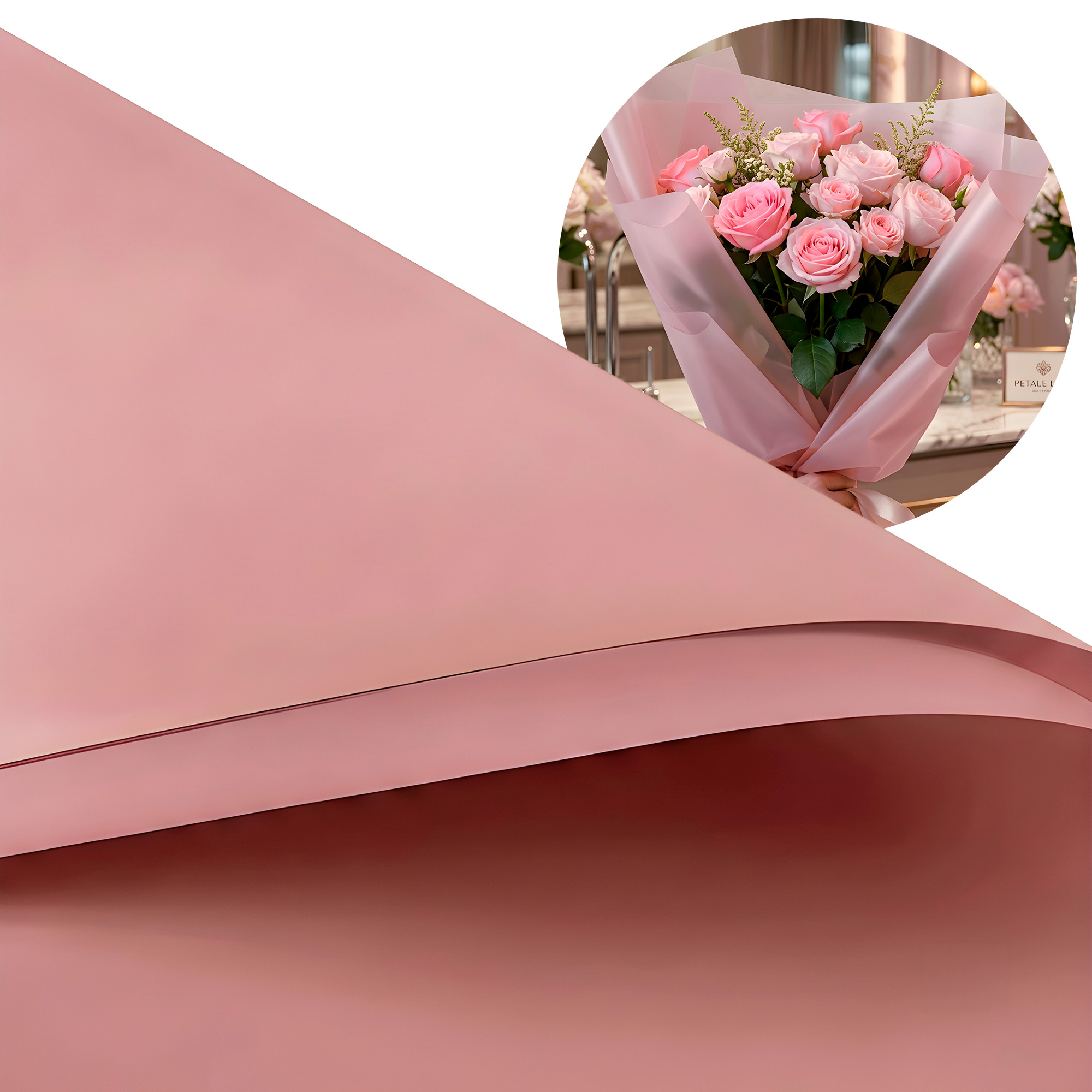Papel Coreano Arreglos Florales Translúcido 20 pcs Colores 56x54 Cm 48