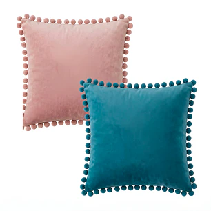Fundas Pompon Colores Decorativo Sala Hogar Muebles
