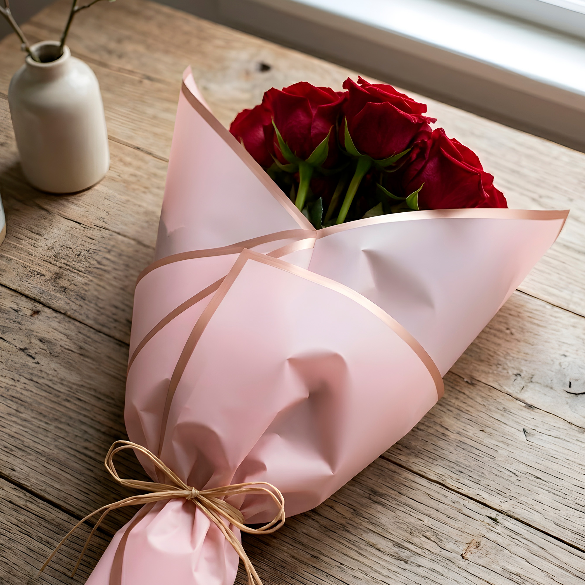 Papel Coreano 20 Pliegos Arreglos Florales Regalos Bordes Dorados Colores 56x54 Cm 14