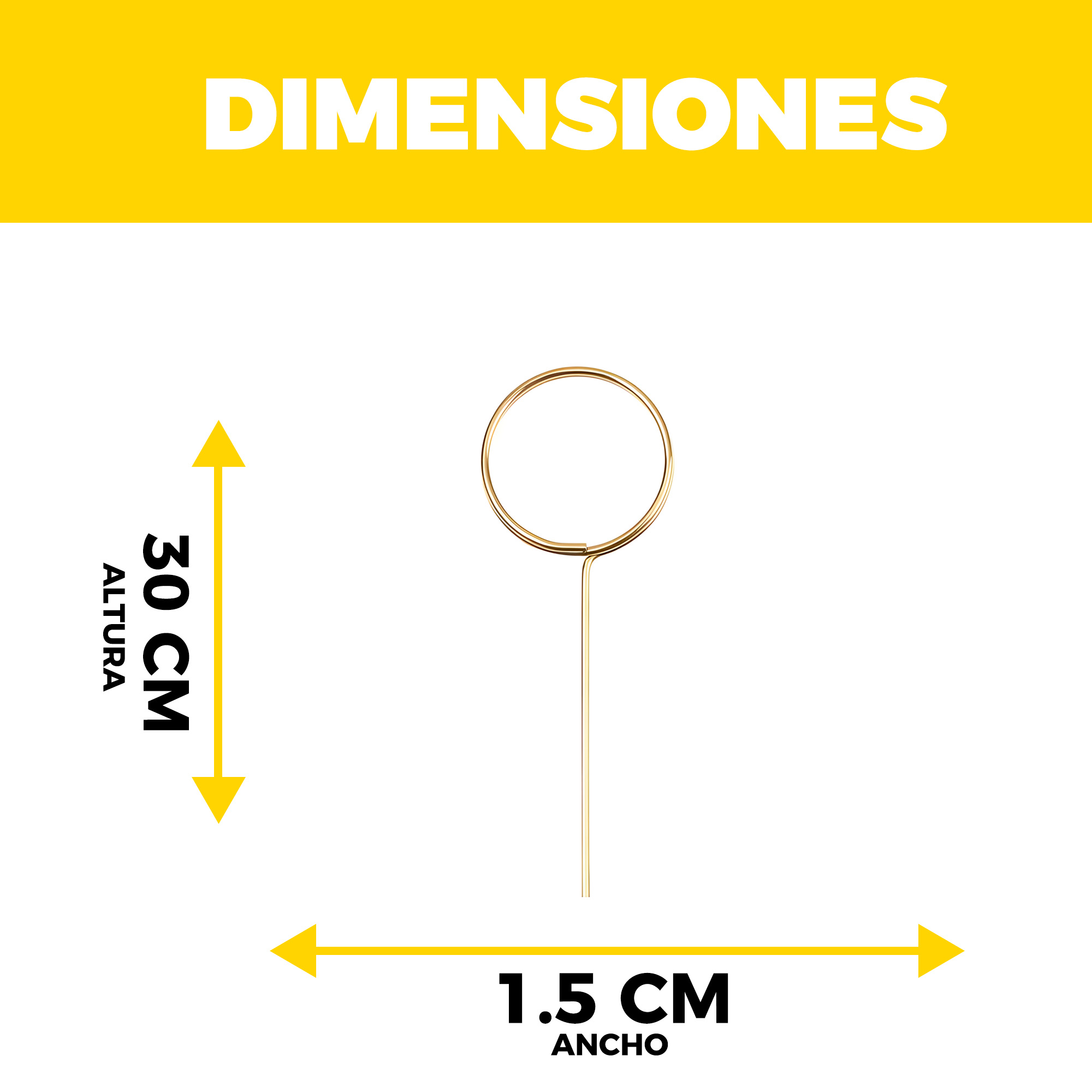 Portatarjetas Arreglos Flores 20 pcs Doradas 30cm Decoración 2