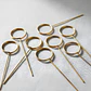 Portatarjetas Arreglos Flores 20 pcs Doradas 30cm Decoración - Miniatura 5
