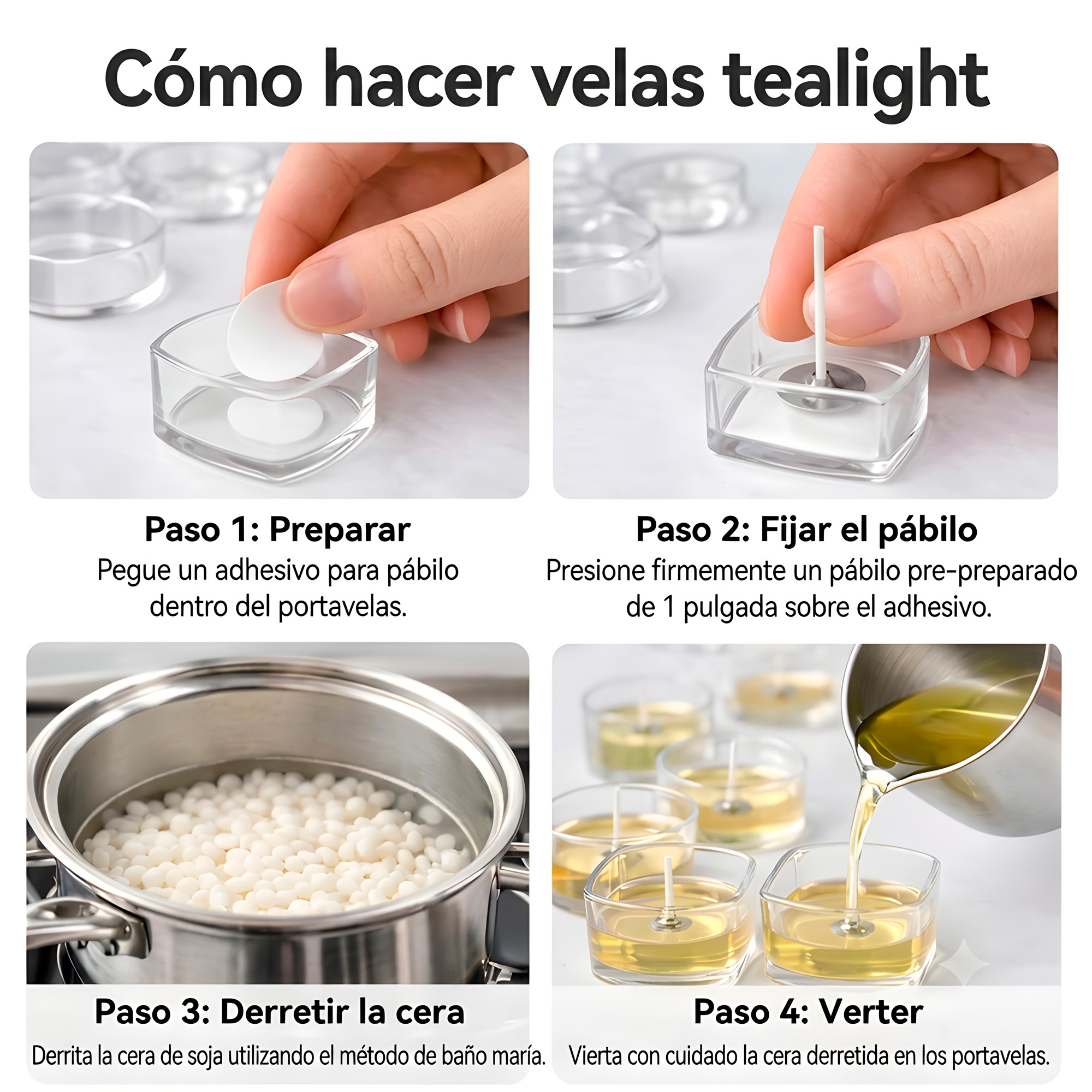 Porta Velas Vasos 10pcs Plástico Transparente Formas Tamaños 17