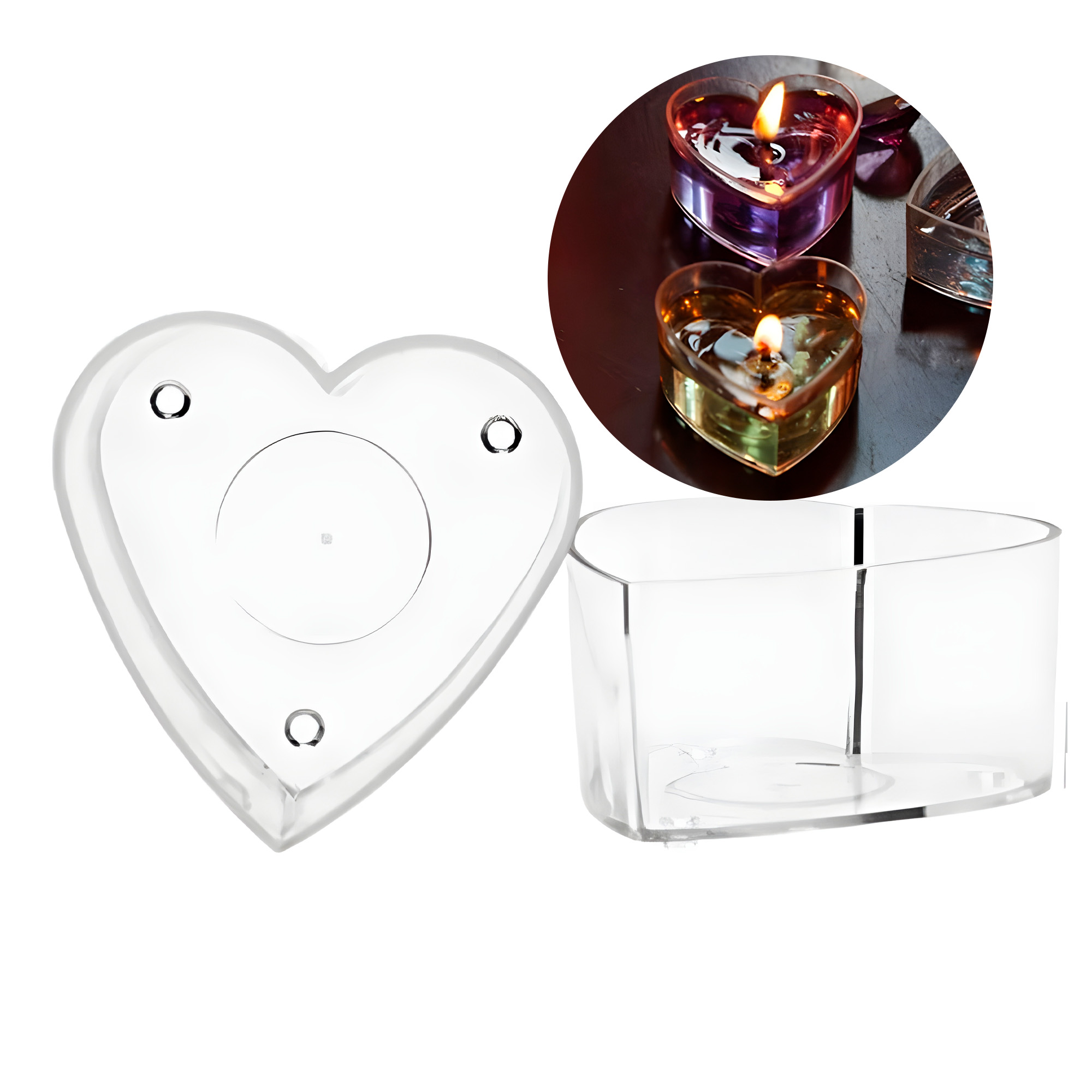 Porta Velas Vasos 10pcs Plástico Transparente Formas Tamaños 25