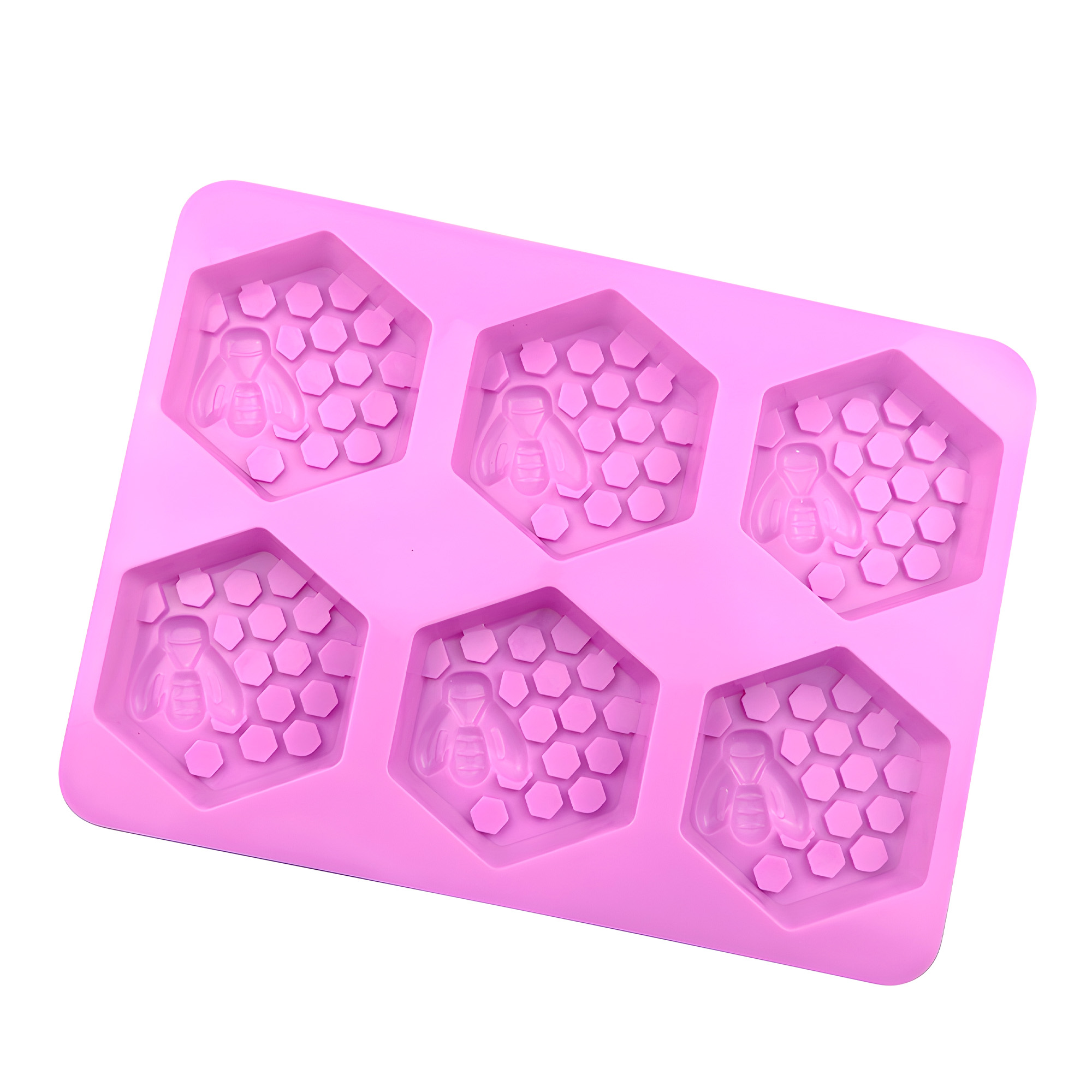 Molde Silicona Jabón Panal Abejas Hexagonal 6 Ranuras 23.7CM 6