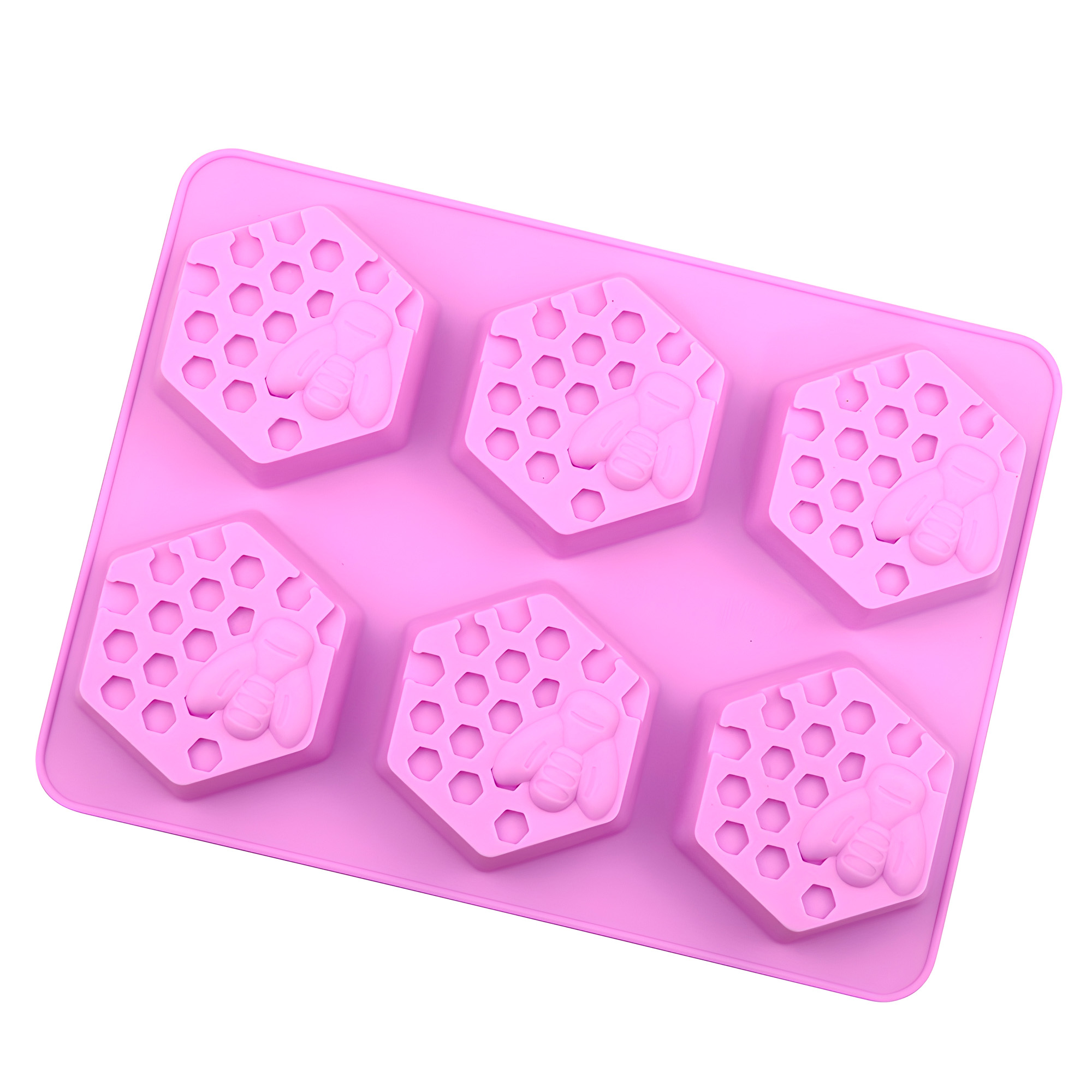 Molde Silicona Jabón Panal Abejas Hexagonal 6 Ranuras 23.7CM 9