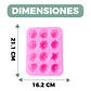 Molde Silicona Jabón Estrella Rosas Flores 12 Formas 21.1CM - Miniatura 4