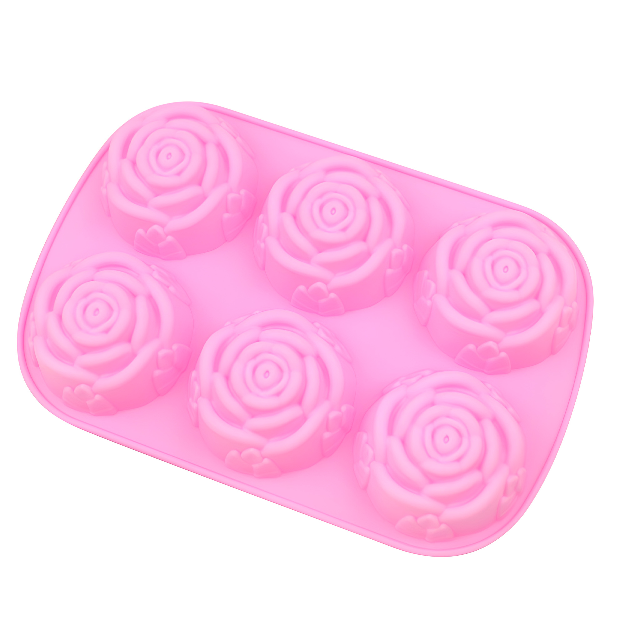 Molde Silicona Jabón Rosas Flores 6 Ranuras 24.4 X 16.3 CM 10