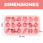 Molde Silicona Jabón Flores Variadas 18 Ranuras 20.6 CM - Miniatura 2