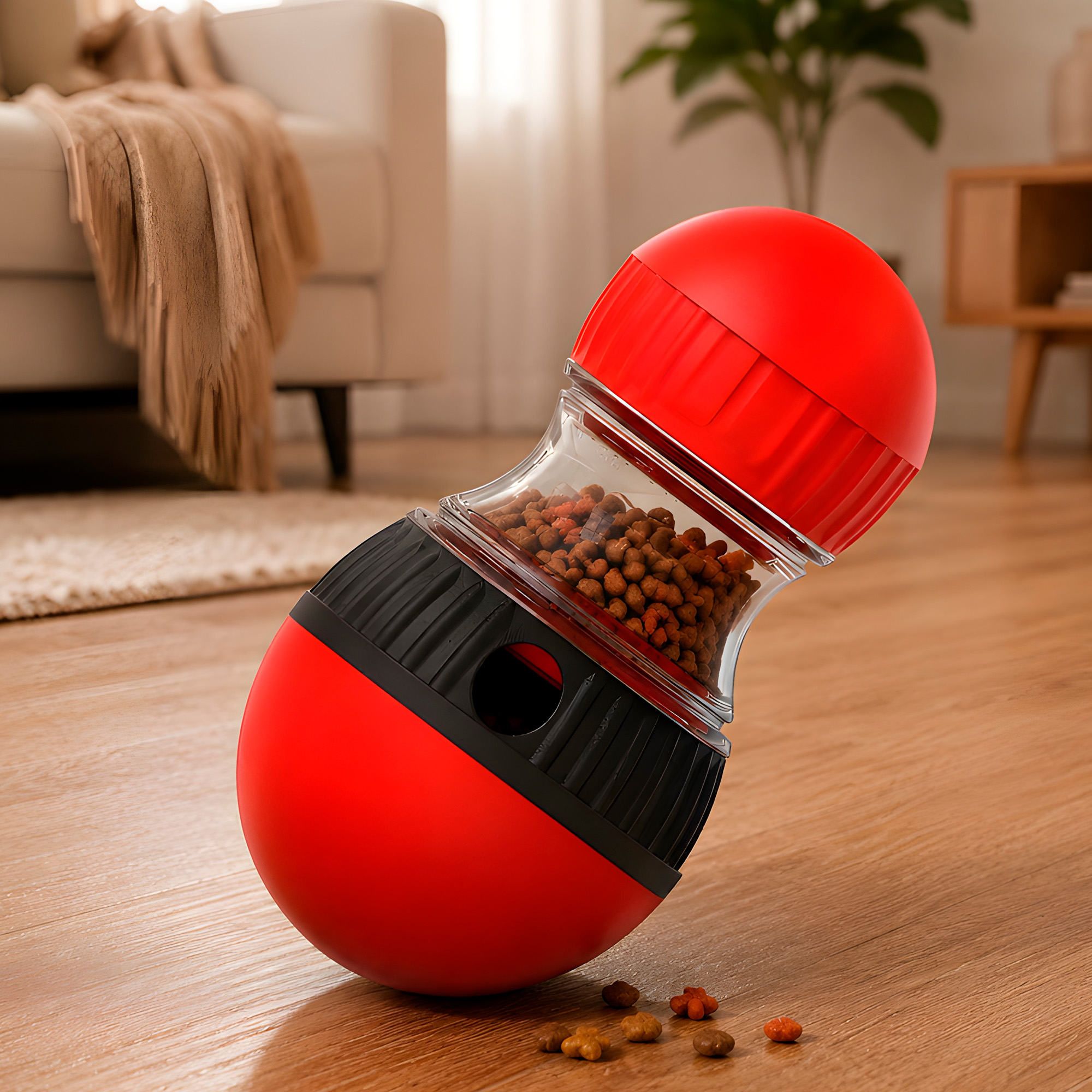 Juguete Gato Mascota Interactivo Dispensador Alimento Giratorio 8