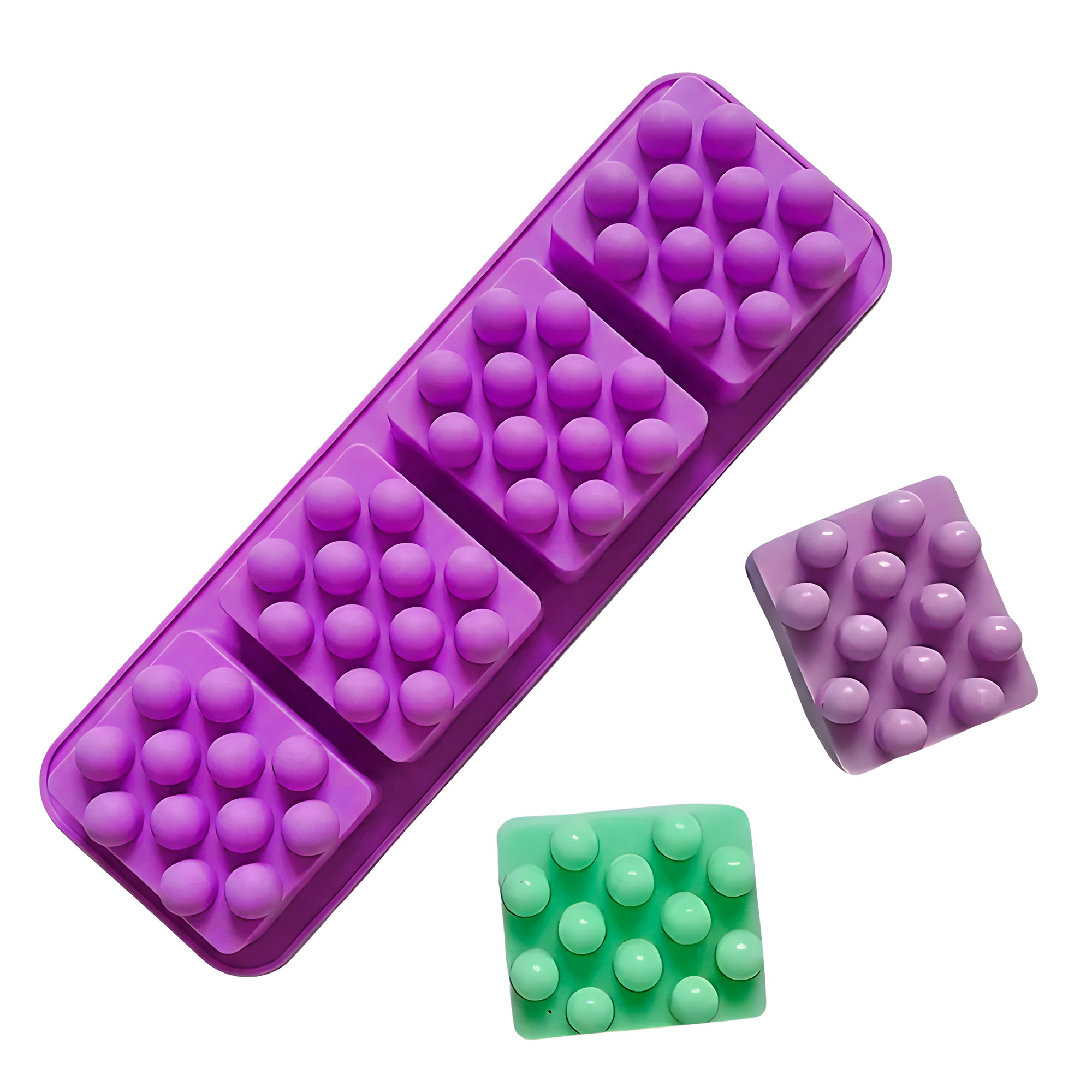 Molde Silicona Jabón Cuadrado Masajes 4 Ranuras 27.5 X 9CM 9