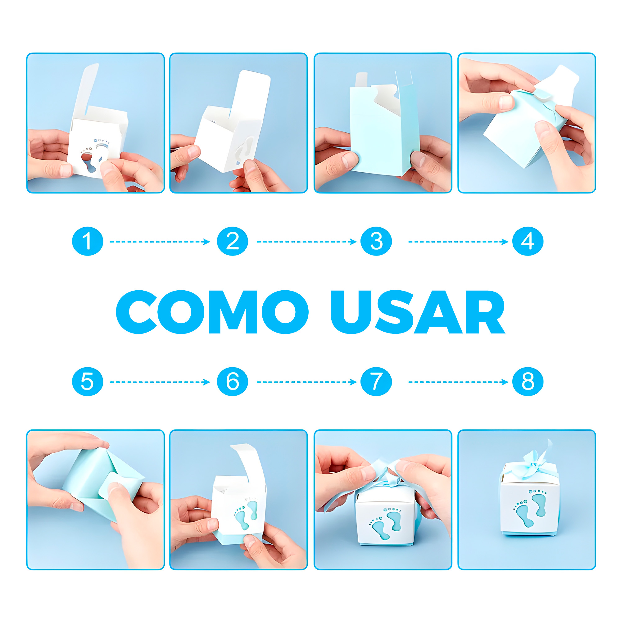 Cajas De Papel Para Regalo Y Decoración Baby Showers Niño Niña 19