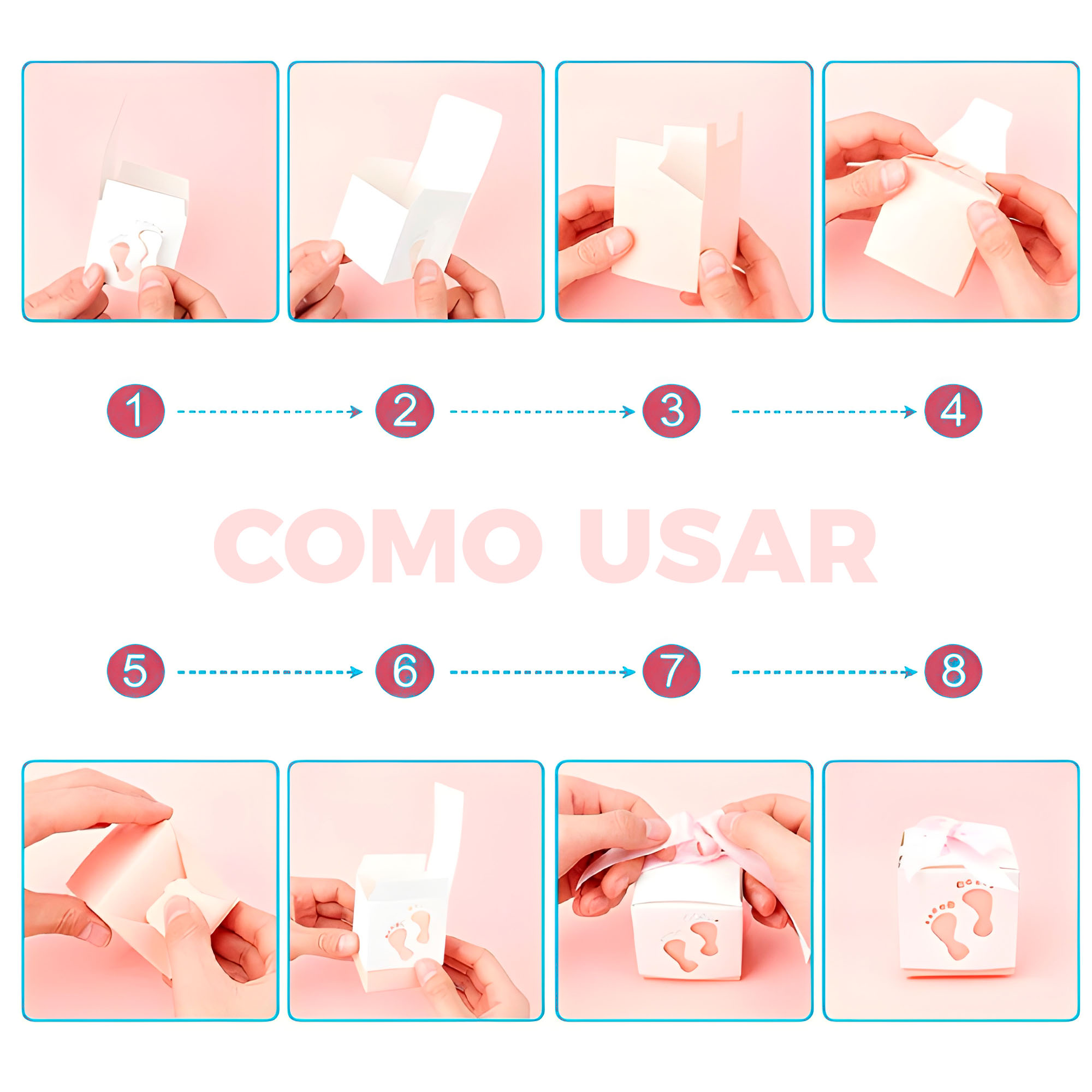 Cajas De Papel Para Regalo Y Decoración Baby Showers Niño Niña 16
