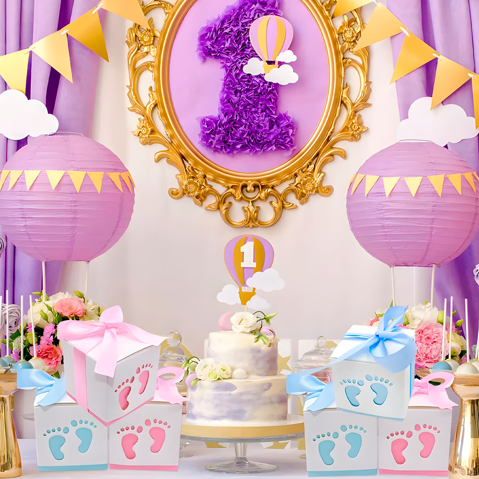 Cajas De Papel Para Regalo Y Decoración Baby Showers Niño Niña 8