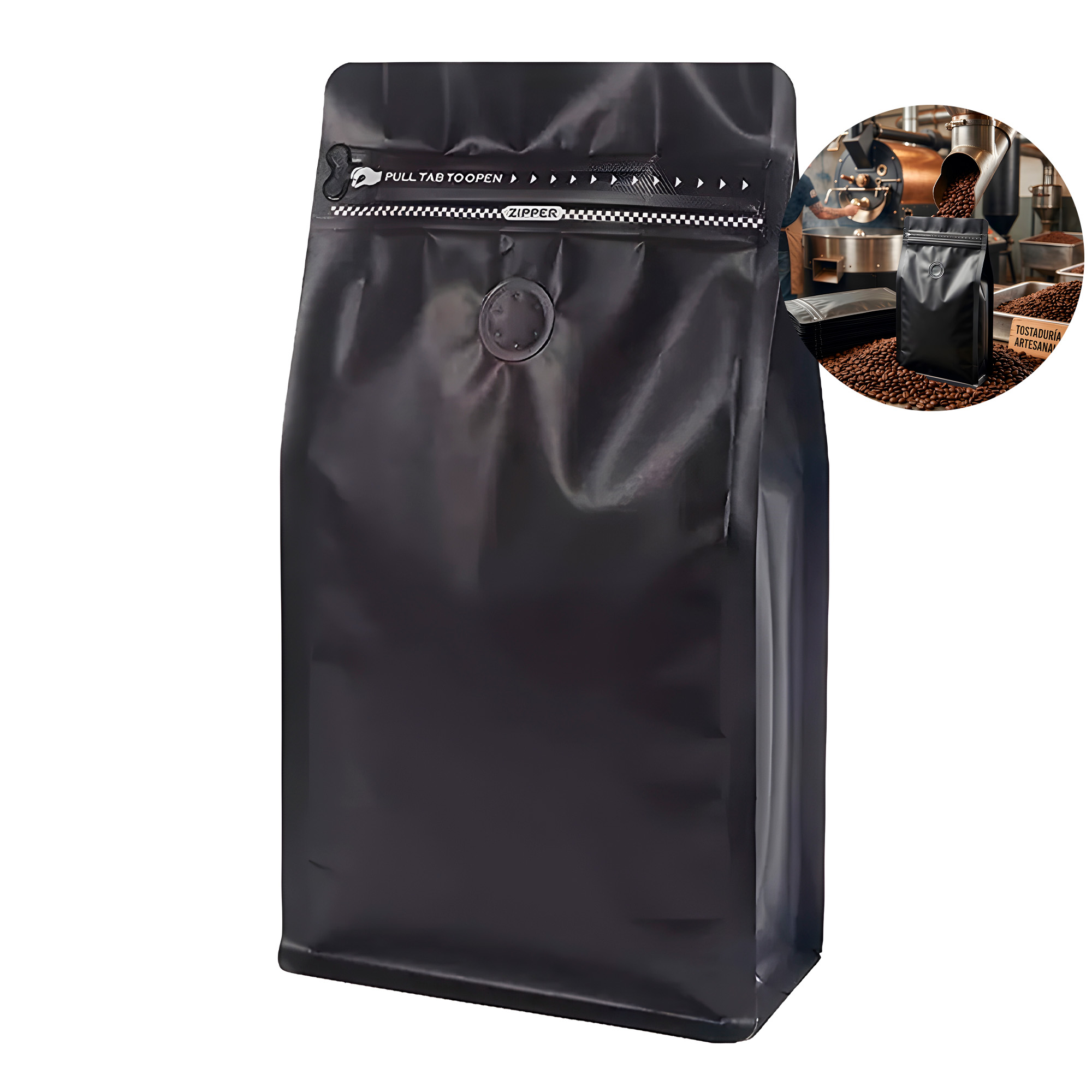 Bolsas para Café Alimentos Con Válvula Zipper Doypack 500g 13.5 X 26 CM 50 unidades 2