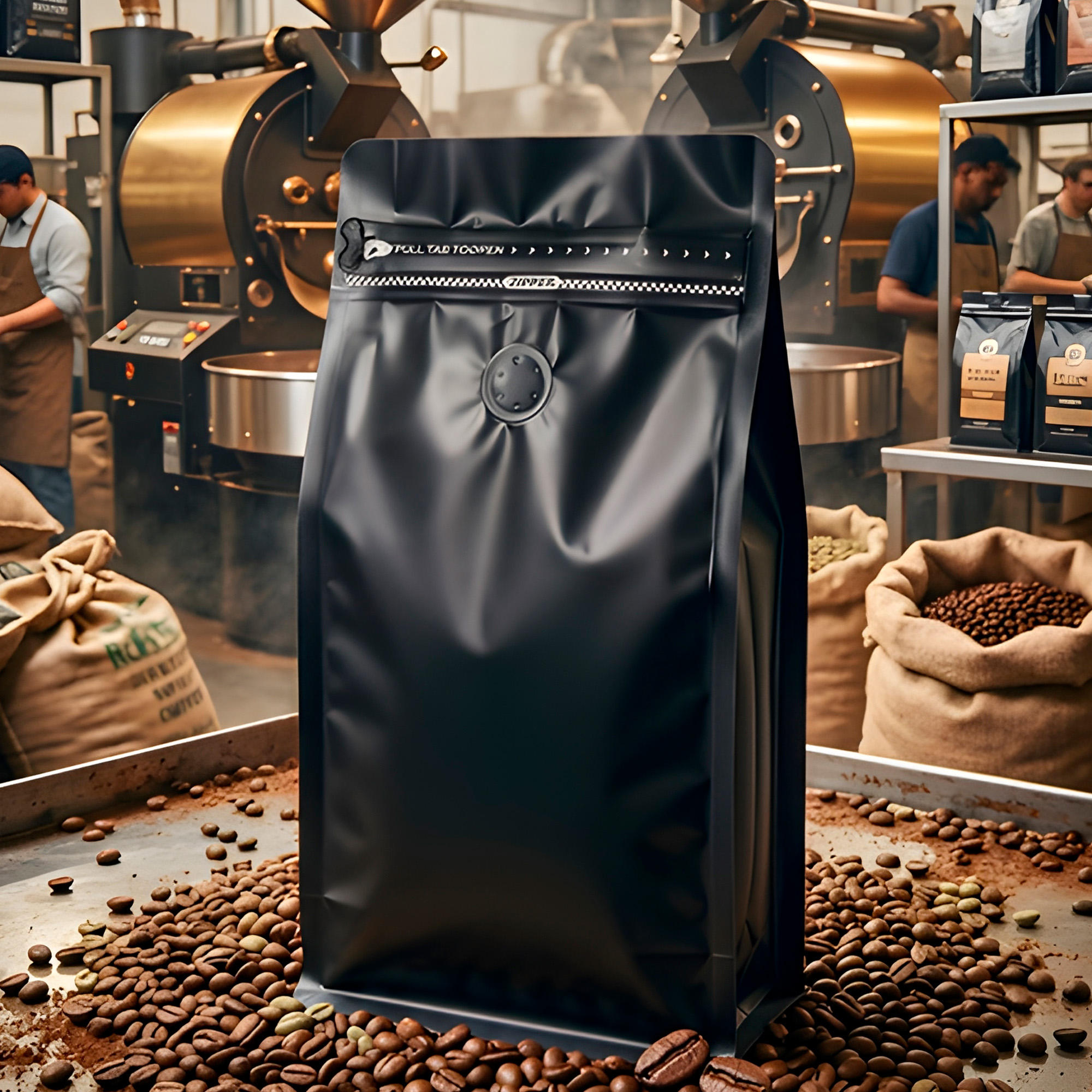 Bolsas para Café Alimentos Con Válvula Zipper Doypack 500g 13.5 X 26 CM 50 unidades 18
