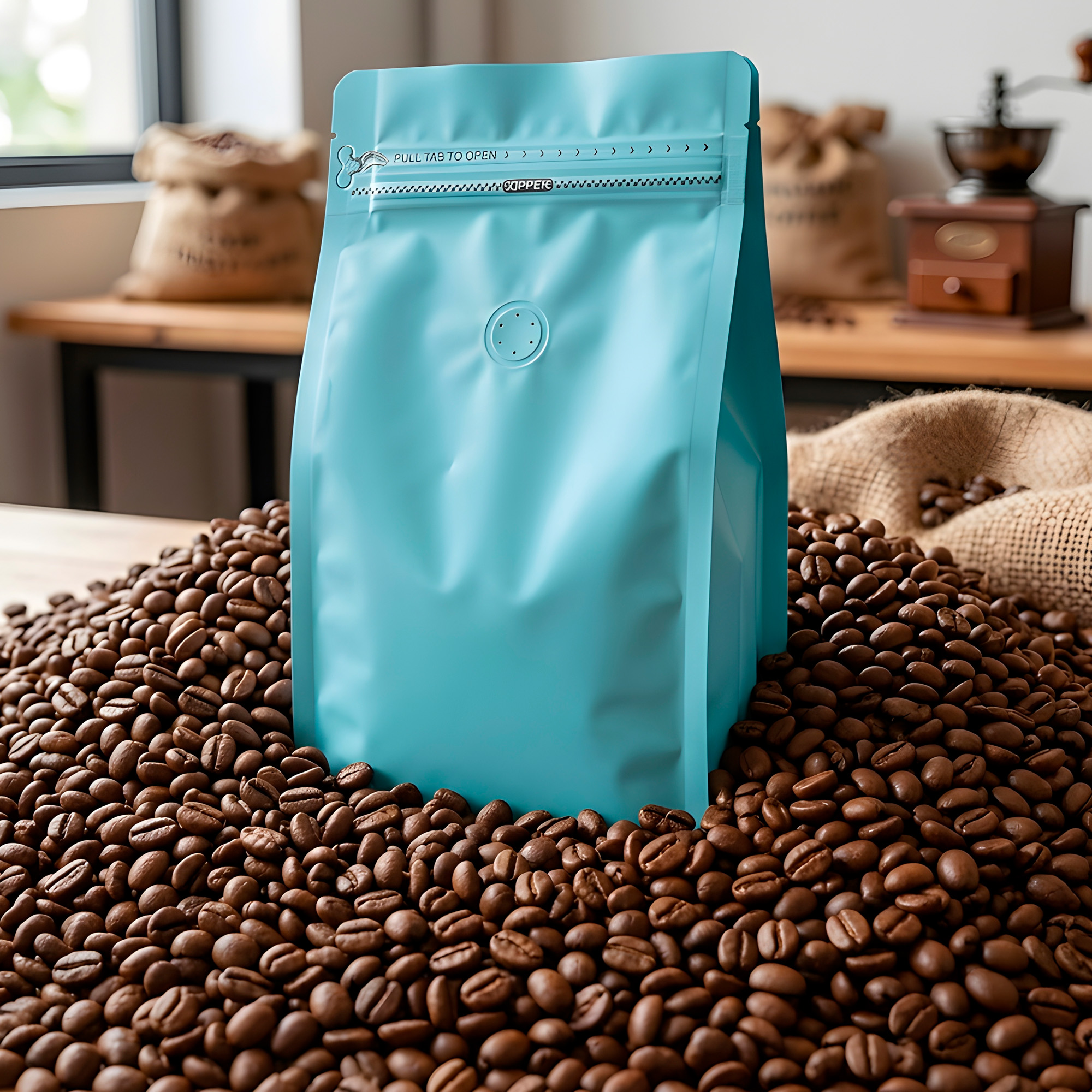 Bolsas para Café Alimentos Con Válvula Zipper Doypack 500g 13.5 X 26 CM 50 unidades 4