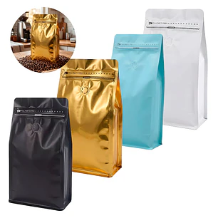 Bolsas para Café Alimentos Con Válvula Zipper Doypack 500g 13.5 X 26 CM 50 unidades