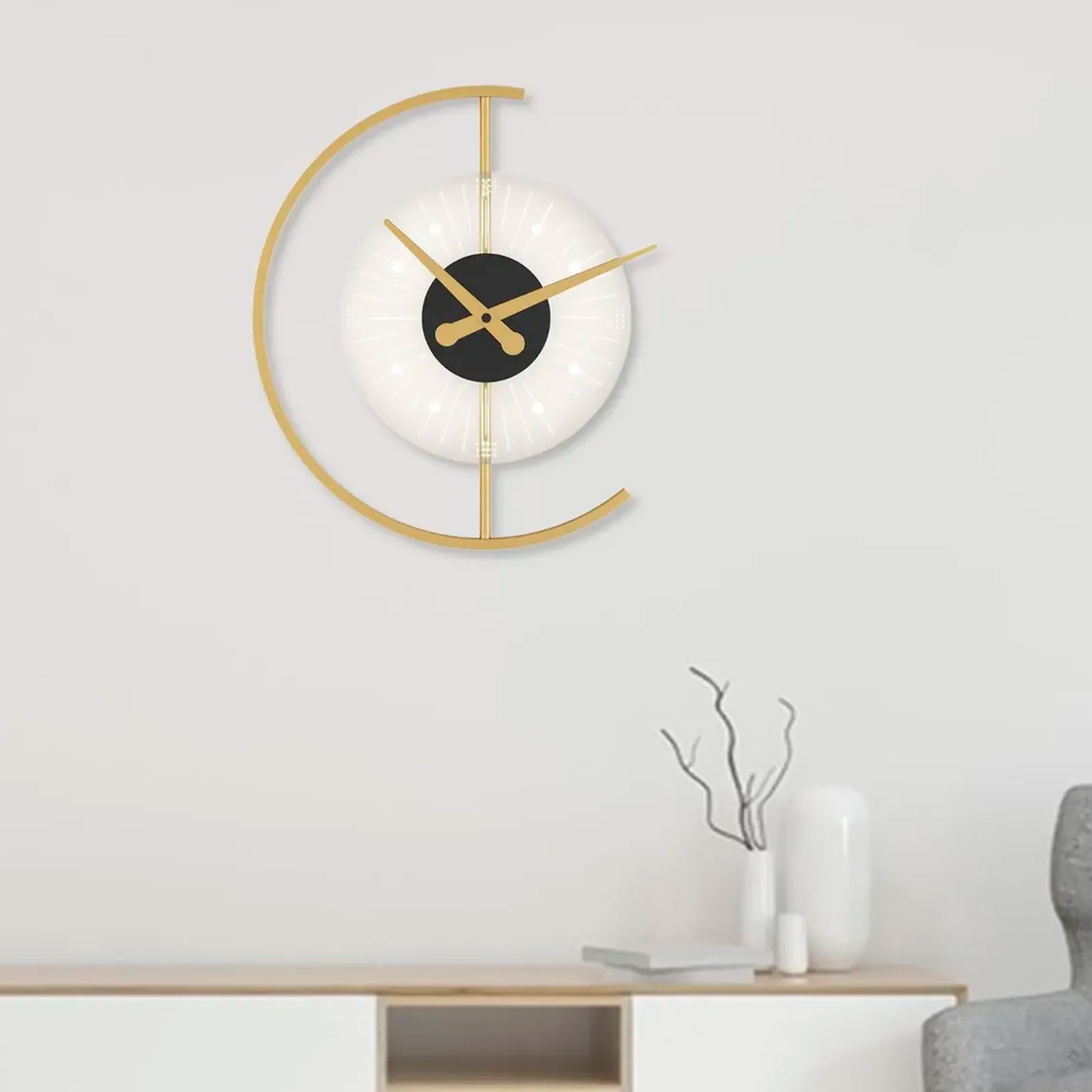 Lámpara Pared Reloj Dorado Dormitorio Sala de Estar 3 Colores 35 X 4 X 40 CM 8