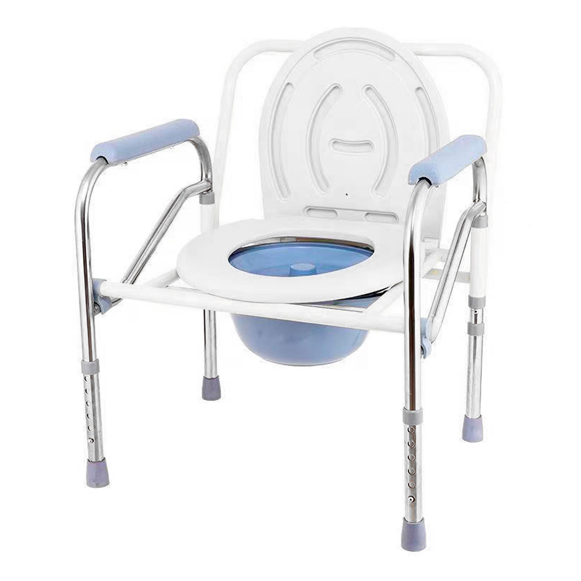 Silla De Baño Wc Inodoro Portátil Y Plegable 3 En 1 Con Tapa 1