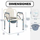 Silla De Baño Wc Inodoro Portátil Y Plegable 3 En 1 Con Tapa - Miniatura 2
