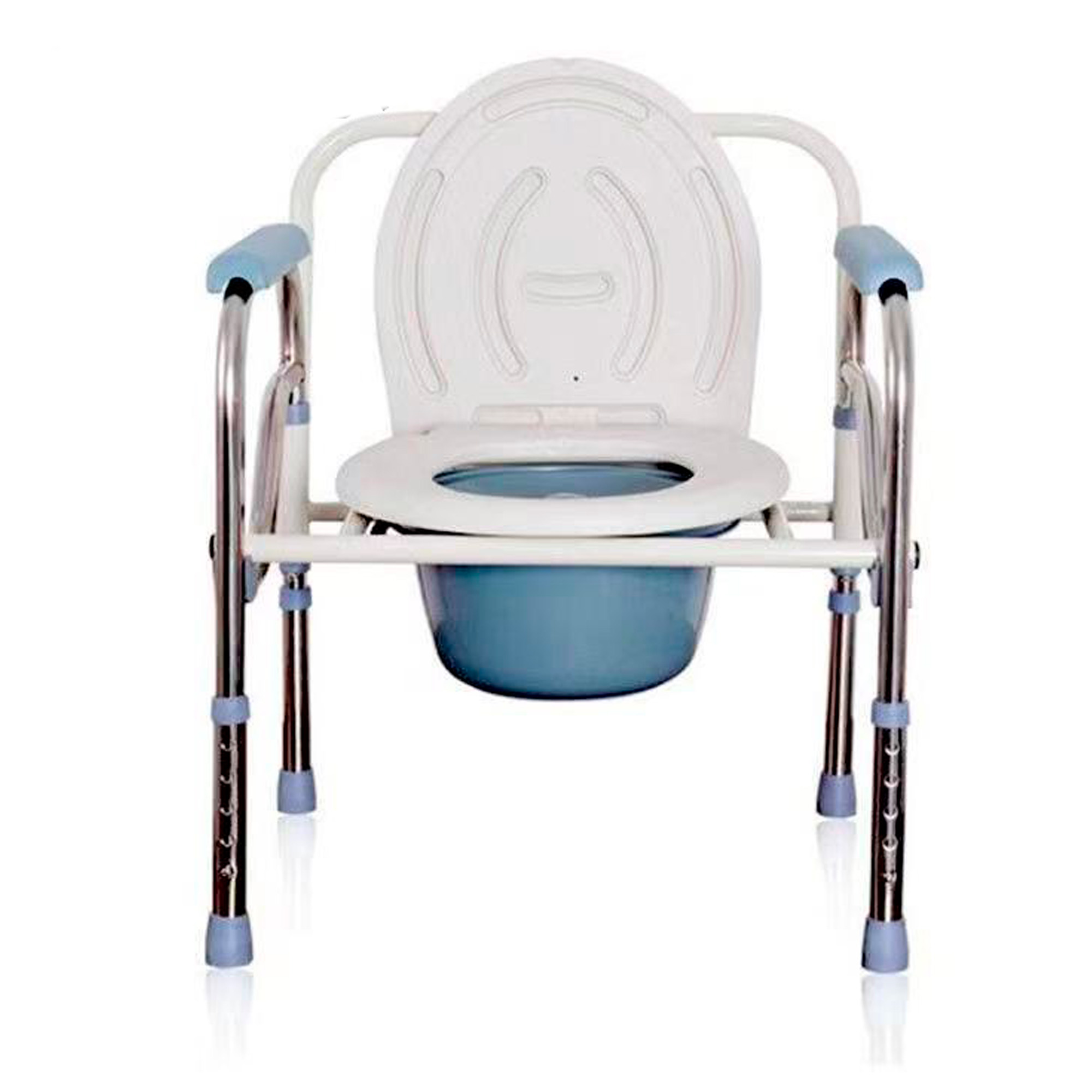 Silla De Baño Wc Inodoro Portátil Y Plegable 3 En 1 Con Tapa 5