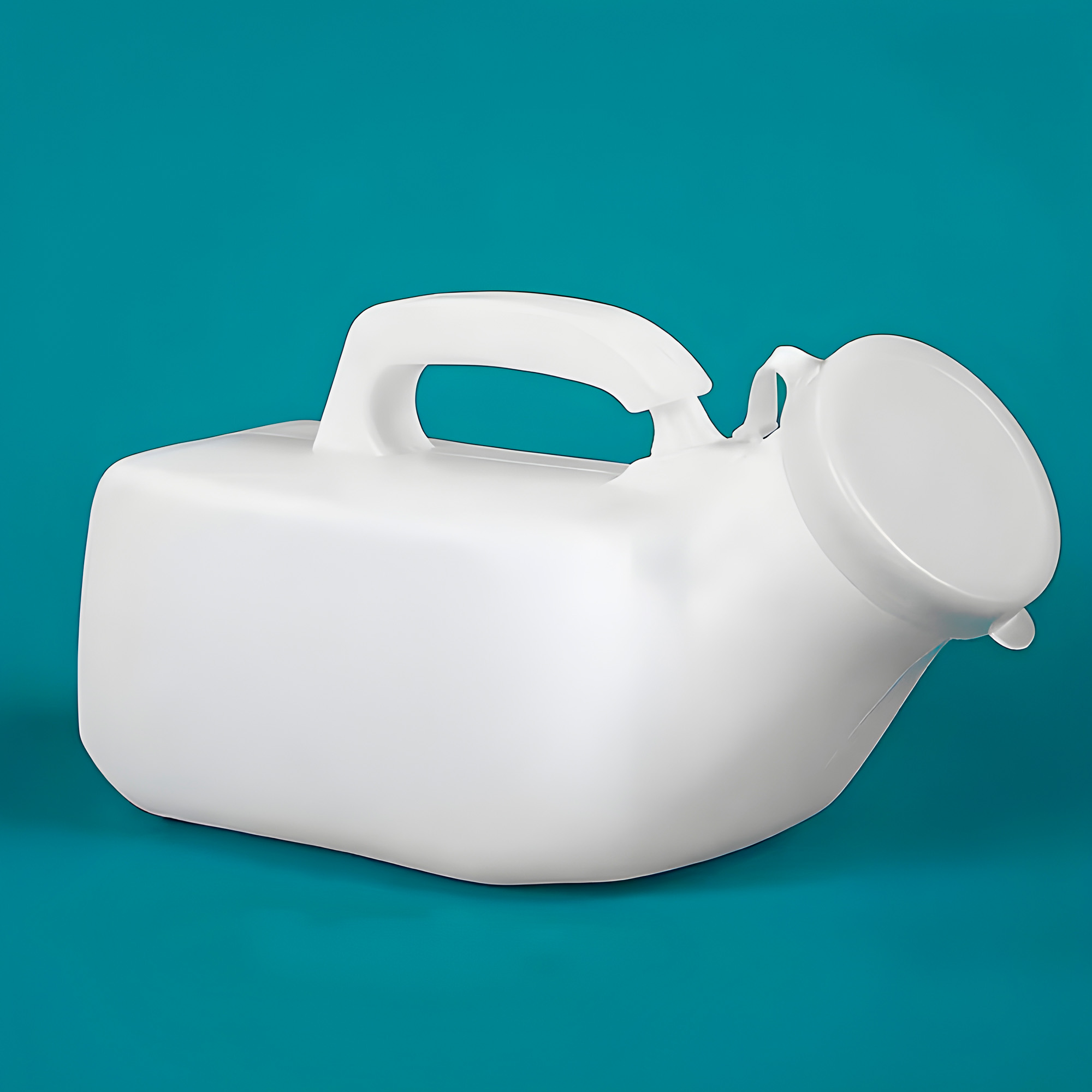 Pelela Pato Urinario Masculino Portátil Con Tapa 1200 Ml 7