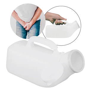 Pelela Pato Urinario Masculino Portátil Con Tapa 1200 Ml