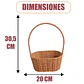 Canasto Flores Tejido Mimbre Almacenamiento 30.5 X 20 X 12.5CM - Miniatura 2