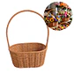Canasto Flores Tejido Mimbre Almacenamiento 30.5 X 20 X 12.5CM - Miniatura 1