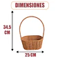 Canasto Flores Tejido Mimbre Almacenamiento 34.5 X 25 X 15.8CM - Miniatura 8