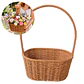 Canasto Flores Tejido Mimbre Almacenamiento 34.5 X 25 X 15.8CM - Miniatura 1