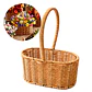 Canasto Flores Tejido Mimbre Almacenamiento 27 X 21 X 14CM - Miniatura 1