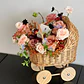 Cesta Flores Coche Tejido Mimbre Almacenar 31 X 25 X 19 CM - Miniatura 4
