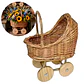 Cesta Flores Coche Tejido Mimbre Almacenar 31 X 25 X 19 CM - Miniatura 1