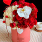 Set 2 Cajas Redondas Flores Regalo Arreglos Cartón Colores - Miniatura 6