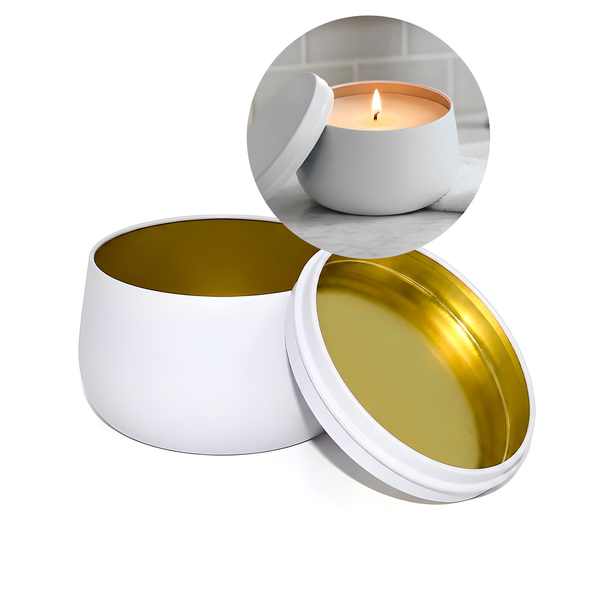 Latas Velas Aromaterapia 120 ml Colores 4,5 x 6,5 cm 4oz 14