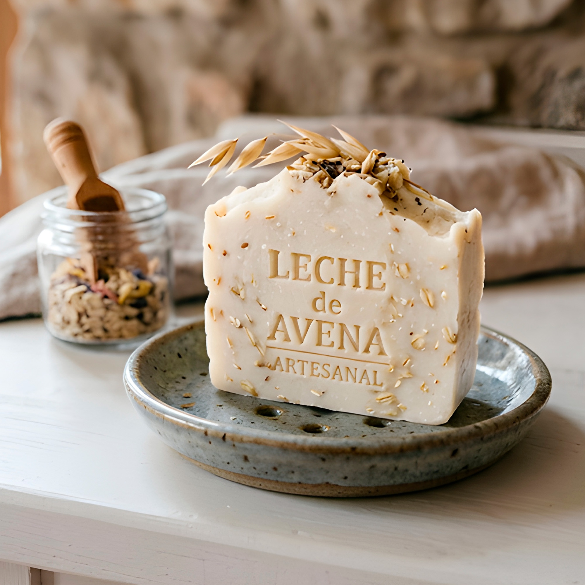 Base Jabón Glicerina Leche Avena Natural Hidratante 907g 2