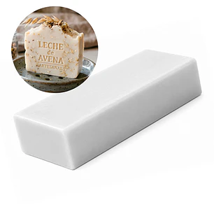Base Jabón Glicerina Leche Avena Natural Hidratante 907g