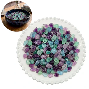 Piedra Semi Preciosa 7 a 9 ml Decoración 100grs Fluorita Arcoiris