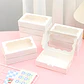 Caja Panaderia Regalo Adornos Ventana Transparente Colores 17.7 X 11 X 3.8CM - Miniatura 18