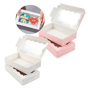 Caja Panaderia Regalo Adornos Ventana Transparente Colores 17.7 X 11 X 3.8CM