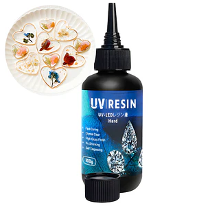 Resina Uv Extra Dura Transparente Gotas Hacer Joyas 100 Ml