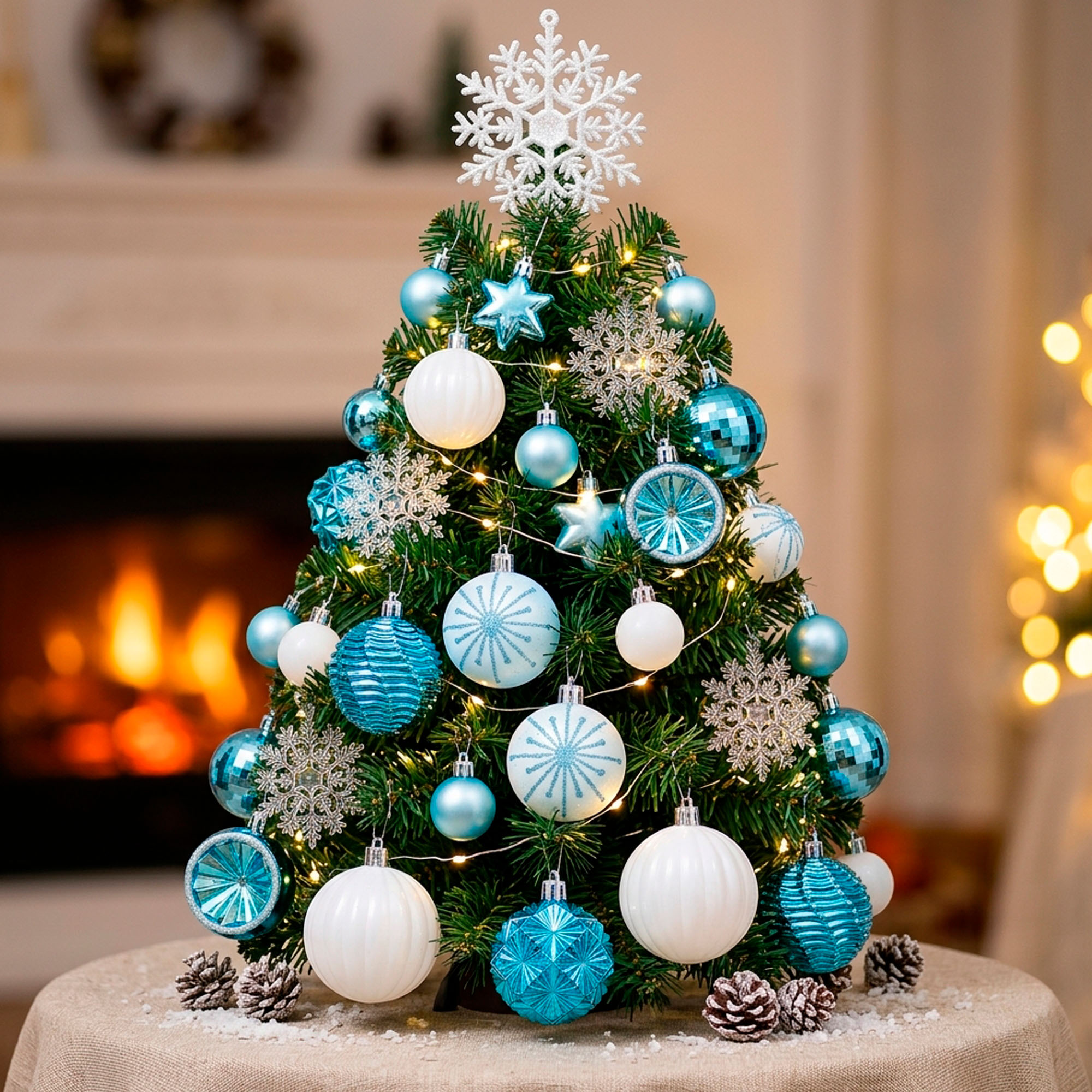 Juego Chiches Bolas Esferas Adornos Colgantes Árbol Navidad Diseños Variados 24