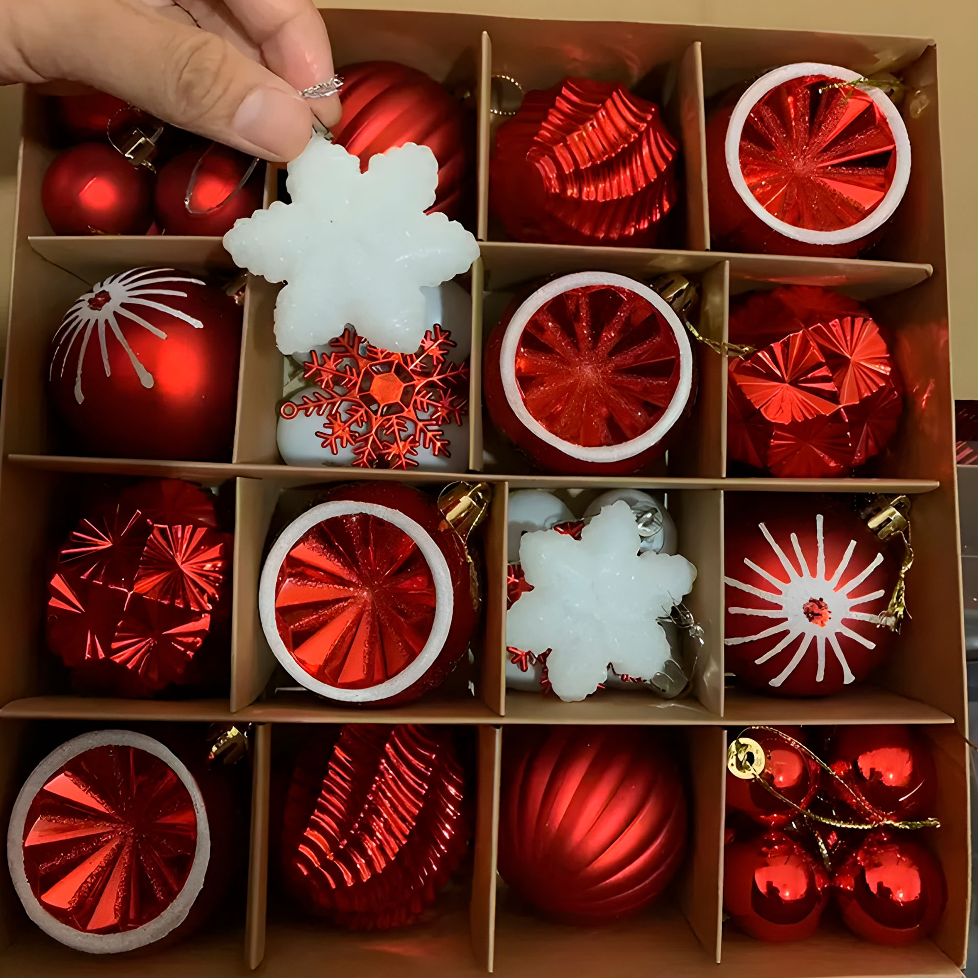 Juego Chiches Bolas Esferas Adornos Colgantes Árbol Navidad Diseños Variados 29